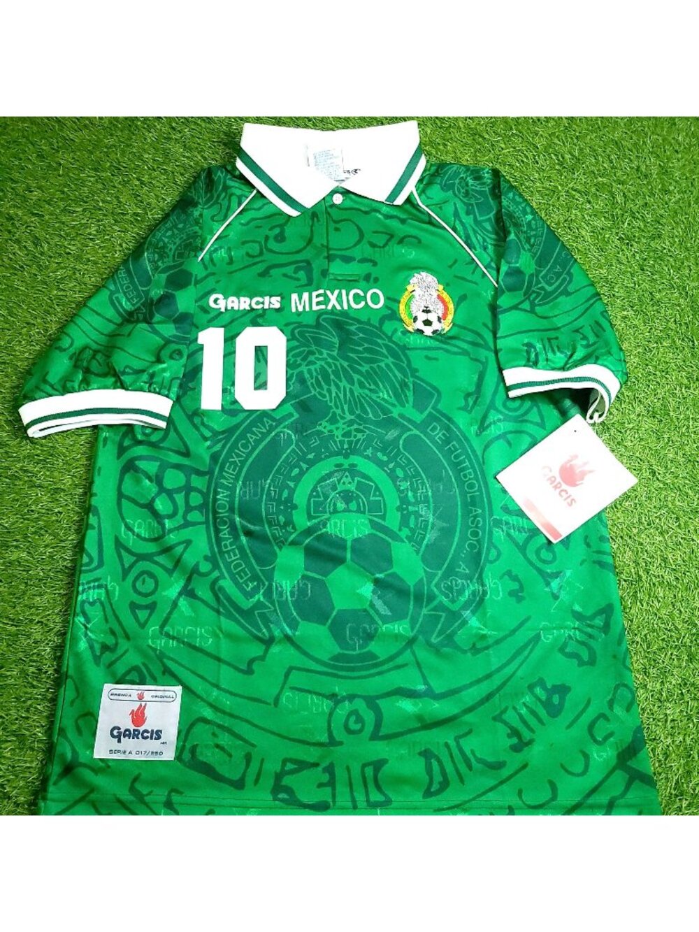 Blanco Mexico Garcis 1999 Confederations Cup Final Soccer Jersey BNWT M
